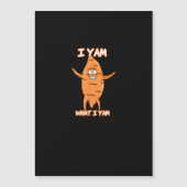 Carte Magnétique Je suis ce que je suis Patate douce Thanksgiving (Devant)