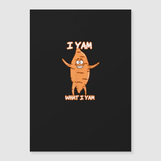 Carte Magnétique Je suis ce que je suis Patate douce Thanksgiving (Devant)