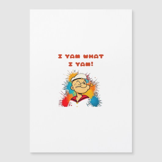 Carte Magnétique Je suis ce que je suis Sloth Classique Tendance (Devant)