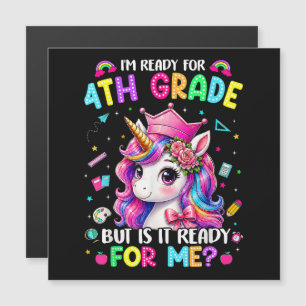 Carte Magnétique Je suis prêt pour la licorne de 4e année, premier