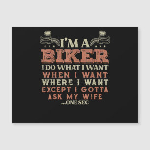 Carte Magnétique Je suis un motard je fais ce que je veux drôle de