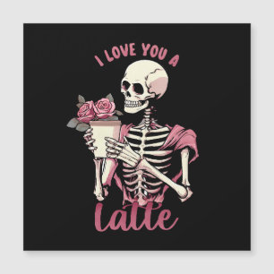 Carte Magnétique Je t'aime un squelette de la Saint-Valentin