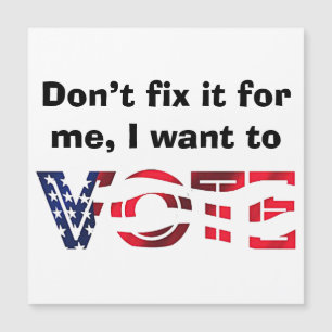 Carte Magnétique Je veux voter