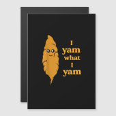 Carte Magnétique Je Yam Ce Que Je Yam Funny (Devant / Derrière)