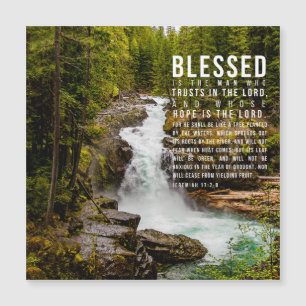 Carte Magnétique Jérémie 17:7-8 Écriture biblique chrétienne Nature