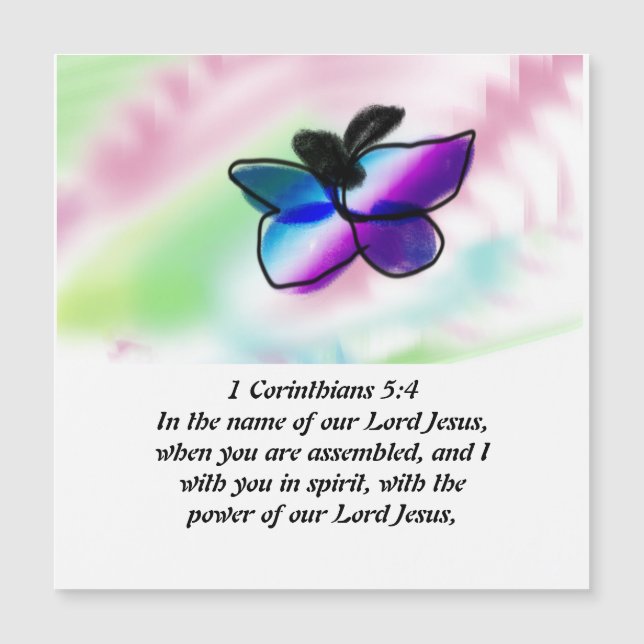 Carte Magnétique jésus avec nous (Devant)