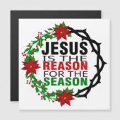 Carte Magnétique Jésus est la raison de la saison (Devant / Derrière)
