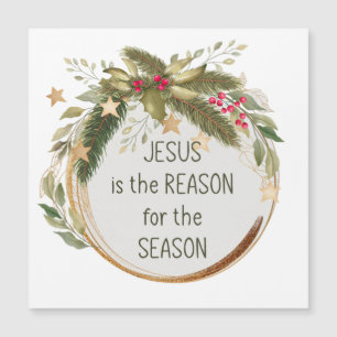 Carte Magnétique Jésus est la raison de la saison de Noël 