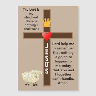 Carte Magnétique Jésus mon berger m'aime
