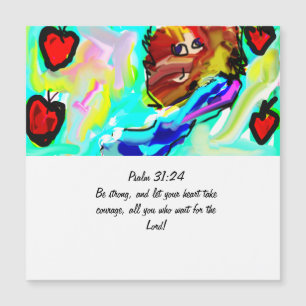 Carte Magnétique Jésus roi de coeur aimant voiture