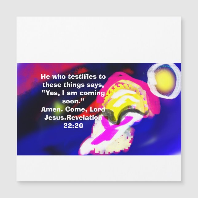 Carte Magnétique jésus vient (Devant)