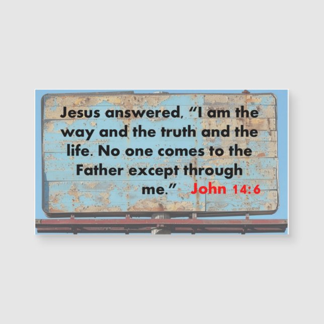 Carte Magnétique John 14:6 (Devant)
