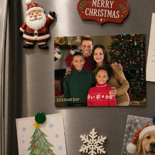 Carte Magnétique Joie de vacances Fun Magnétique Famille Photo Noël
