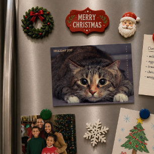 Carte Magnétique Joie de vacances Photo magnétique de Noël d'animal