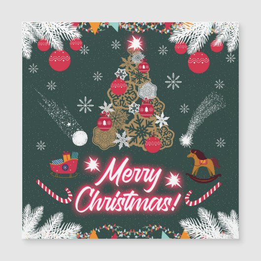 Carte Magnétique Joie Éternelle de Noël (Devant)