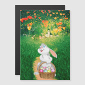 Carte Magnétique Joli lapin de Pâques (Devant / Derrière)