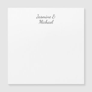 Carte Magnétique Jolis Noms De Couple Calligraphie Chic Mariage