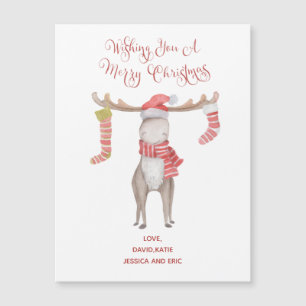 Carte Magnétique Jote Moose Typographie Joyeux Noël