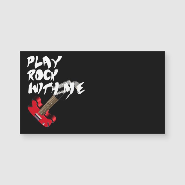 Carte Magnétique Jouer au rock avec moi (Devant)
