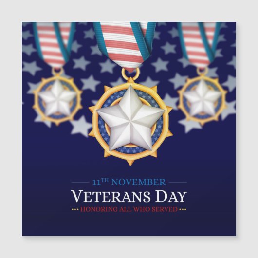 Carte Magnétique Jour des anciens combattants (Devant)