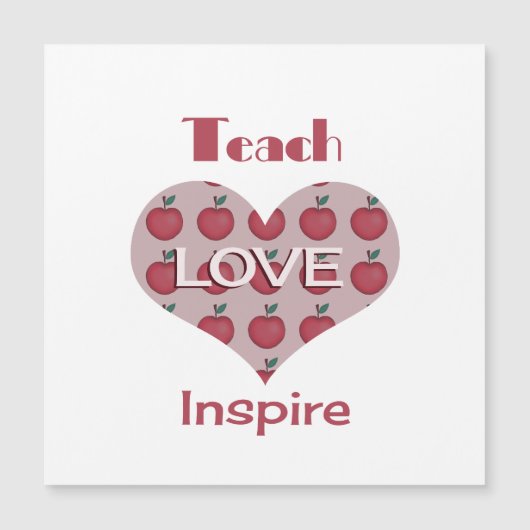 Carte Magnétique Journée d'appréciation de l'enseignant (Devant)