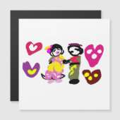 Carte Magnétique Journée douce de la Saint-Valentin (Devant / Derrière)