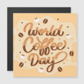 Carte Magnétique Journée internationale du café (Devant / Derrière)