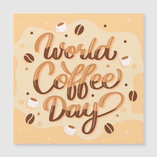 Carte Magnétique Journée internationale du café (Devant)