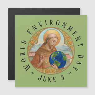 Carte Magnétique Journée mondiale de l'environnement & Saint Franço