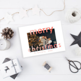 Carte Magnétique Joyeuse aquarelle de Noël