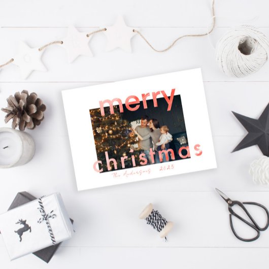 Carte Magnétique Joyeuse aquarelle de Noël