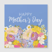 Carte Magnétique Joyeuse Fête des Mères Floral Blooms (Devant)