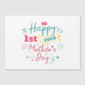 Carte Magnétique Joyeuse première journée des mères pour la fille (Devant)
