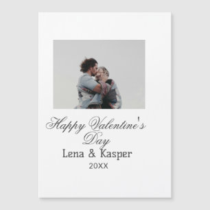 Carte Magnétique Joyeuse Saint-Valentin couple photo moderne simple