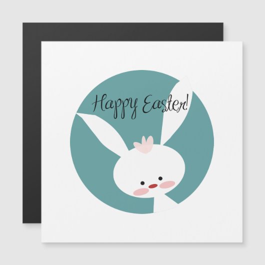 Carte Magnétique Joyeuses Pâques   (Devant / Derrière)