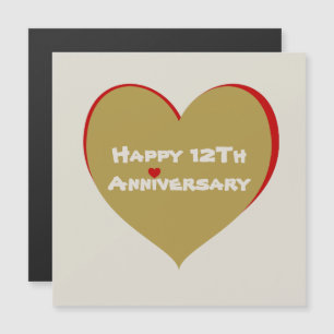 Carte Magnétique Joyeux 12E Anniversaire