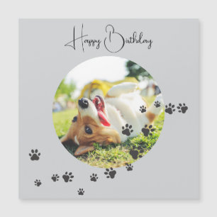 Carte Magnétique Joyeux anniversaire de votre ami à fourrure 2 Phot