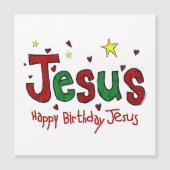 Carte Magnétique Joyeux anniversaire Jésus (Devant)