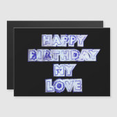 Carte Magnétique Joyeux anniversaire Mon amour (Devant / Derrière)