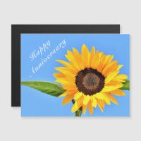 Carte d'anniversaire en bois Tournesol Joyeux Anniversaire