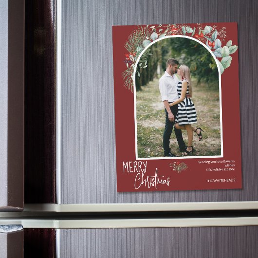 Carte Magnétique Joyeux Arc de Noël en Bourgogne