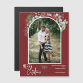 Carte Magnétique Joyeux Arc de Noël en Bourgogne (Devant / Derrière)