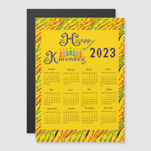 Carte Magnétique Joyeux Calendrier des mains de Kwanzaa