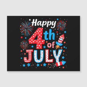 Carte Magnétique Joyeux drapeau américain 4 juillet patriotique USA