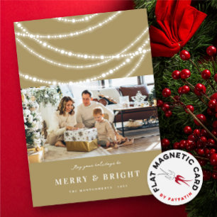 Carte Magnétique Joyeux et brillant feu de Noël