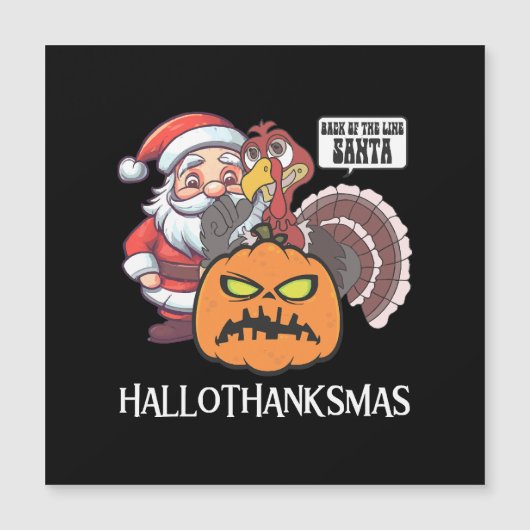 Carte Magnétique Joyeux Hallothankmas (Devant)