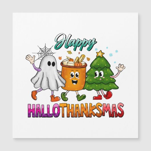 Carte Magnétique Joyeux Hallothanksmas (Devant)