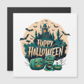Carte Magnétique Joyeux Halloween (Devant / Derrière)