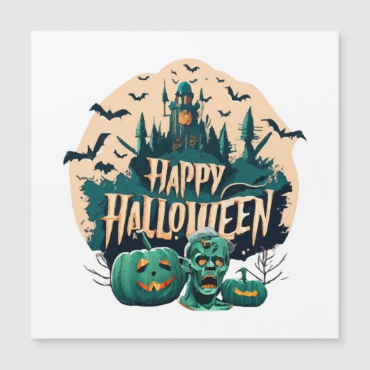 Carte Magnétique Joyeux Halloween (Devant)