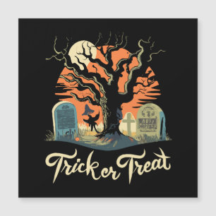 Carte Magnétique Joyeux Halloween de votre cimetière drôle !